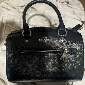 New with tags Midnight colored Mini Coach Rowan Satchel